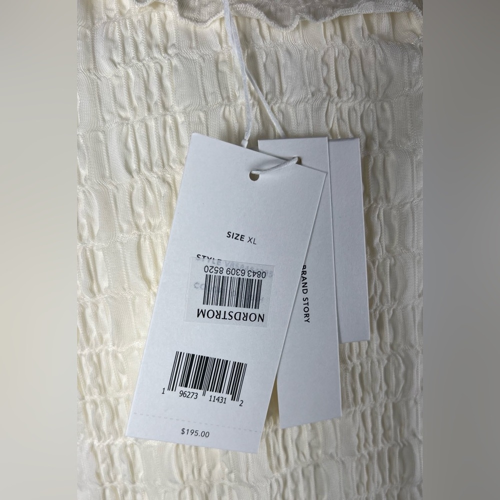 Vince Smock Short Sleeve Women's Cream Button-Up Top, XL, NWT - Picture 14 of 16